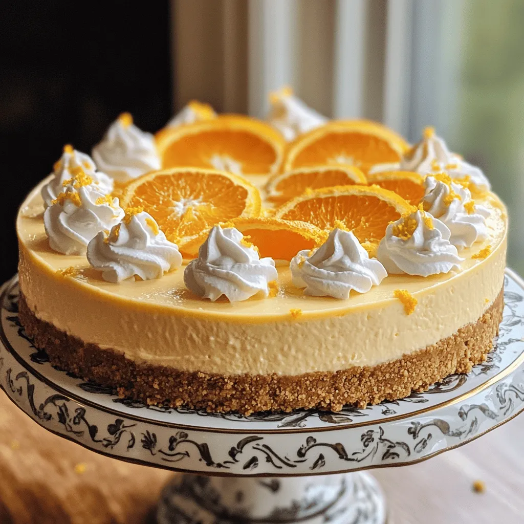 To make a no bake orange creamsicle cheesecake, you need fresh and simple ingredients. Each component plays a key role in building flavor and texture.