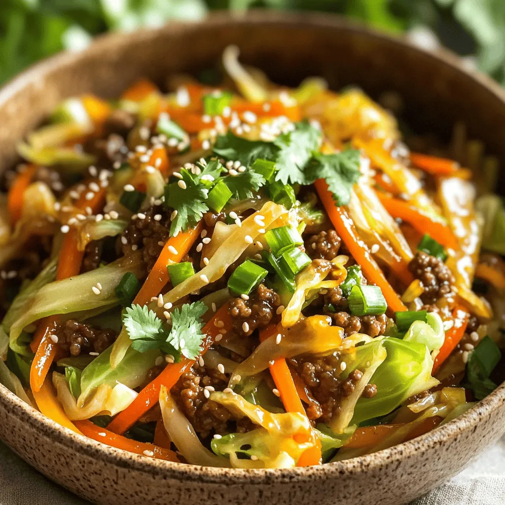 For a tasty low-carb cabbage and beef stir fry, you need fresh ingredients. The key item is green cabbage. It adds crunch and flavor while keeping carbs low. Ground beef is another must-have. I prefer 85% lean for great taste without too much fat.