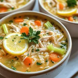 Comforting Chicken Lemon Rice Soup Easy and Healthy Recipe