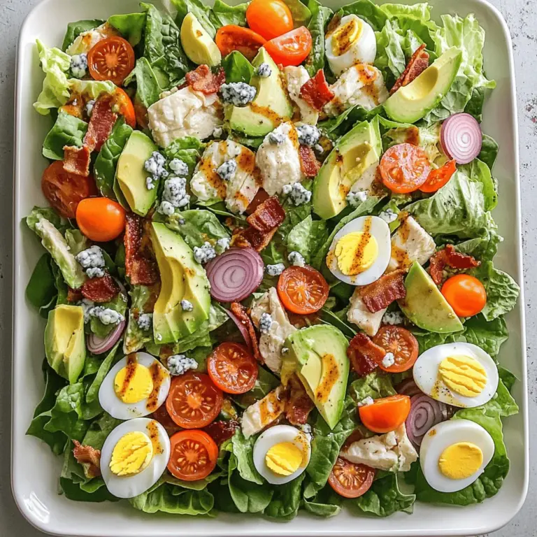 A classic Cobb salad is a feast for both the eyes and the palate. You’ll need several key ingredients to create this fresh and tasty dish.