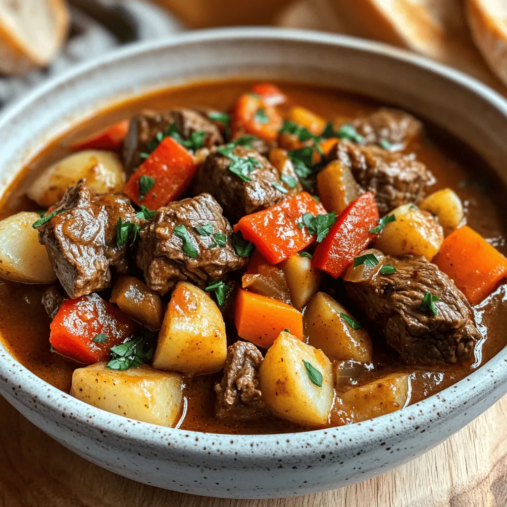 To make a true german goulash recipe, you need key ingredients. The base is beef chuck, cut into 1-inch cubes. This meat is tender and flavorful. I use about 2 pounds for a hearty dish.