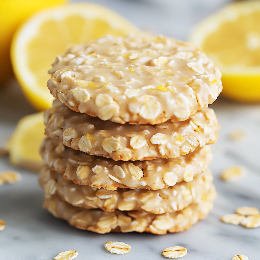 3-Ingredient No-Bake Lemon Oatmeal Cookies