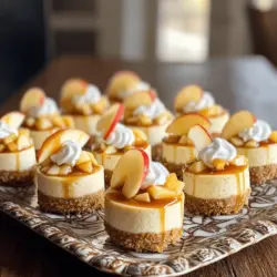 To create Mini Caramel Apple Cheesecake Bites, you need a few key ingredients. Each one plays a role in building flavor and texture. Here’s what you’ll need: