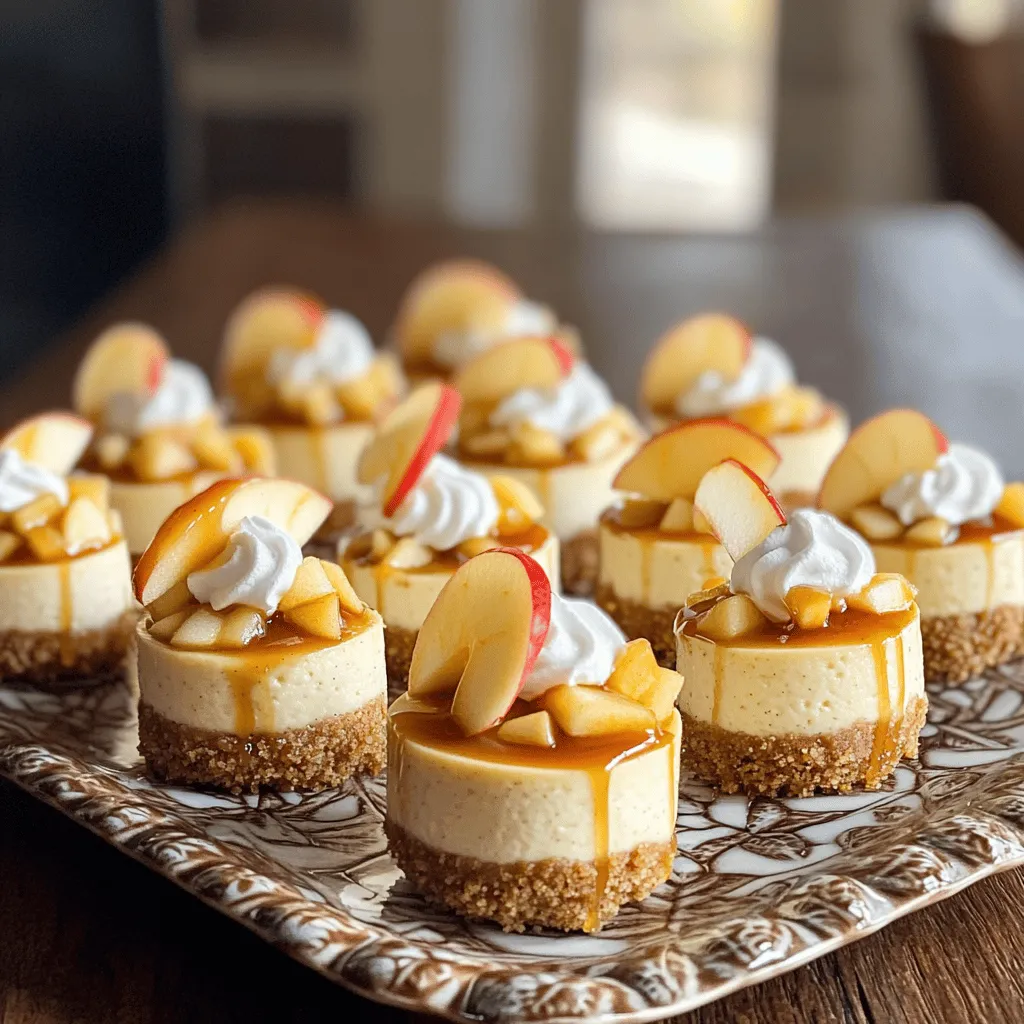 To create Mini Caramel Apple Cheesecake Bites, you need a few key ingredients. Each one plays a role in building flavor and texture. Here’s what you’ll need: