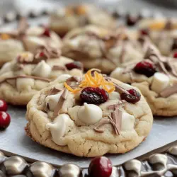 - 1 cup unsalted butter, softened - 3/4 cup brown sugar, packed - 1/2 cup granulated sugar - 1 large egg - 1 teaspoon vanilla extract - 2 cups all-purpose flour - 1 teaspoon baking soda - 1/2 teaspoon salt - 1 cup white chocolate chips - 1 cup dried cranberries - Zest of 1 orange