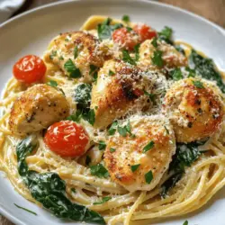 - 1 pound boneless, skinless chicken breasts - 4 tablespoons unsalted butter - 4 cloves garlic, minced - 1 teaspoon Italian seasoning - Salt and pepper to taste - 1 cup cherry tomatoes, halved - 2 cups spinach leaves - 8 ounces spaghetti or fettuccine pasta - 1 cup grated Parmesan cheese - 2 tablespoons fresh parsley, chopped