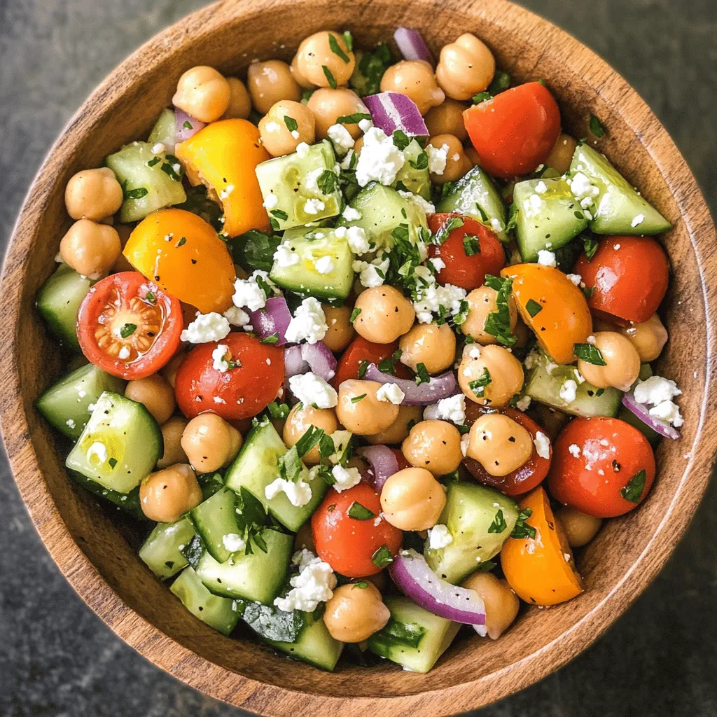 - Cucumbers - Cherry tomatoes - Red bell pepper - Red onion - Fresh parsley
