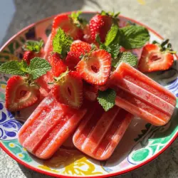 Fresh strawberries are the star of this recipe. Choose ripe, sweet strawberries for the best flavor. You need about 2 cups. Make sure to hull and halve them before blending. This step helps release their juice and makes the popsicles flavorful.