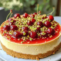 Here's what you need for a luscious lemon-lime cherry pistachio cheesecake: