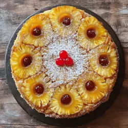 - 1 can (20 oz) sliced pineapple in juice, drained (reserve the juice) - 1/2 cup brown sugar - 1/4 cup unsalted butter - 1/2 cup maraschino cherries (optional, for garnish) - 1 cup all-purpose flour - 1 teaspoon baking powder - 1/2 teaspoon baking soda - 1/4 teaspoon salt - 1/2 cup granulated sugar - 1 large egg - 1/2 cup milk (or pineapple juice for extra flavor) - 1/4 cup vegetable oil - 1 teaspoon vanilla extract