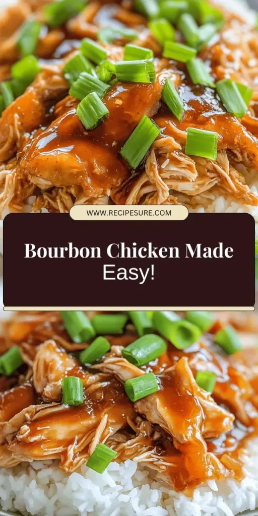 Discover the ultimate family dinner with our mouthwatering Crock Pot Bourbon Chicken! This tender chicken in a sweet and savory sauce requires just a few simple ingredients and cooks itself while you enjoy quality time with your loved ones. Perfect for any weeknight, this dish is easy to prepare and packed with flavor. Ready to impress your family? Click through for the full recipe and enjoy a delicious meal tonight!