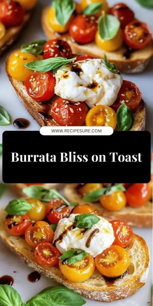 Elevate your appetizer game with this easy Burrata Bruschetta recipe! Featuring creamy burrata, vibrant cherry tomatoes, and crispy baguette slices, this dish is perfect for gatherings or a simple snack at home. Follow our straightforward steps and discover tips to maximize flavor and presentation. Ready to impress your guests? Click through to explore the full recipe and enjoy every delicious bite!