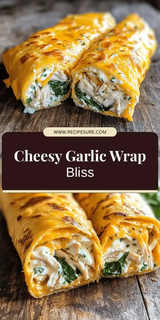 Satisfy your hunger with these Cheesy Garlic Chicken Wraps, a quick and flavorful meal that's sure to impress! With easy-to-find ingredients and delicious cheesy goodness, this recipe makes dinner a breeze. Discover how to create the perfect creamy filling and explore fun variations to customize your wraps. Click through for step-by-step instructions and make tonight’s dinner a cheesy delight everyone will love!