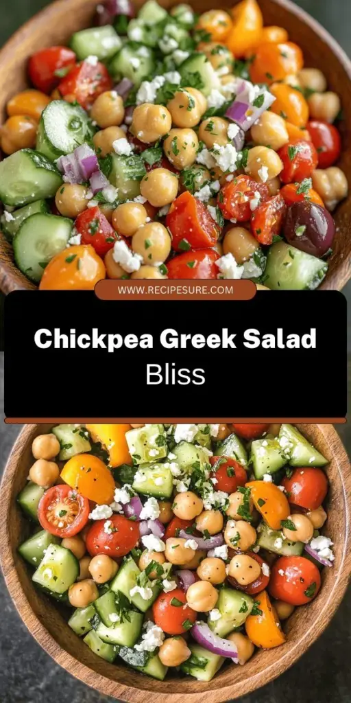 Discover a refreshing and nutritious Greek Salad with Chickpeas that’s a perfect blend of vibrant flavors and healthy ingredients! This delightful dish features crunchy cucumbers, juicy cherry tomatoes, and protein-packed chickpeas, topped with feta and olives for extra taste. Easy to prepare and perfect for any occasion, this salad is a must-try. Click through to explore the full recipe and elevate your dining experience with this fresh favorite!