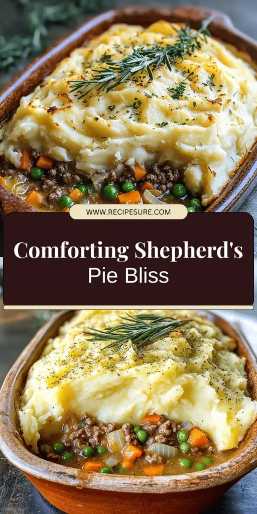 Indulge in the ultimate comfort food with this delightful Shepherd's Pie recipe! Filled with tender meat, fresh veggies, and topped with creamy mashed potatoes, it’s sure to impress family and friends. Whether you prefer lamb or beef, our step-by-step guide makes it simple to create a heartwarming dish that's perfect for any occasion. Click through to explore this comforting recipe and discover how to add your own twist to this classic favorite!