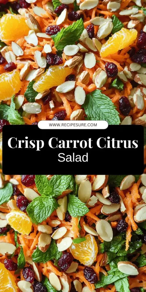 Revitalize your meals with this fresh and easy carrot salad recipe! Bursting with crunchy carrots, juicy orange segments, and a tangy dressing, this salad is not only delicious but also packed with nutrition. Follow our simple step-by-step guide to create a vibrant dish that’s perfect for any occasion. Whether you're looking for a side dish or a light snack, this carrot salad is sure to impress. Click through to explore the full recipe!