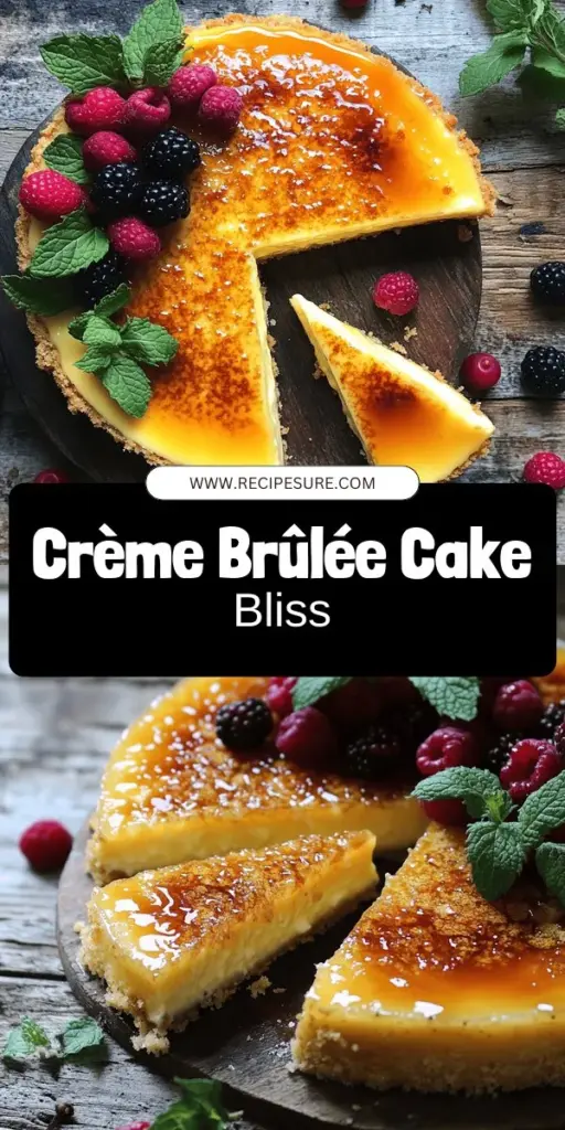 Indulge in the decadent flavors of Crème Brûlée Cake with this delightful and easy recipe! This cake features a soft, creamy texture topped with a perfectly caramelized crust that will wow your family and friends. Discover how simple ingredients come together to create a show-stopping dessert. Ready to impress? Click through for the full recipe and start your sweet adventure in baking today!