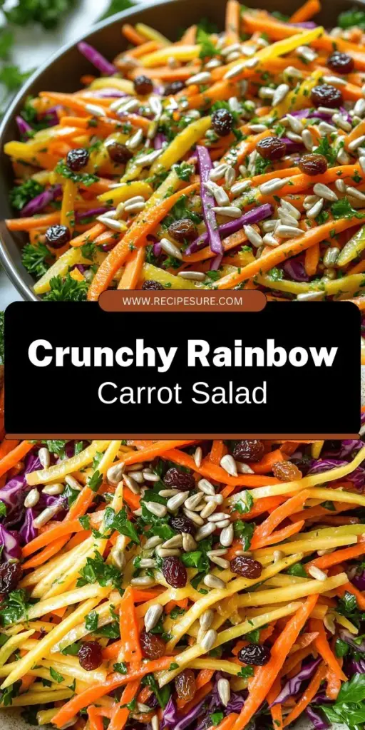 Elevate your meals with this Raw Carrot Salad, a crisp and refreshing delight that's perfect for any occasion! Bursting with vibrant colors and flavors, this simple recipe combines julienned heirloom carrots, crunchy veggies, and a zesty dressing that brings everything to life. Discover creative variations and tips to keep your salad exciting and fresh. Click through to explore the full recipe and add a delicious touch to your dining experience!