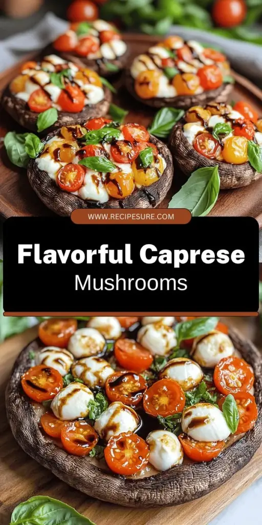 Elevate your next meal with these Caprese Stuffed Portobello Mushrooms that truly burst with flavor! Combining juicy tomatoes, creamy mozzarella, and fresh basil, these mushrooms serve as the perfect vessel for a delightful filling. Easy to make and impressive to serve, this recipe is perfect for any occasion. Click through to discover the full recipe and tips on how to customize this delicious dish to suit your taste!