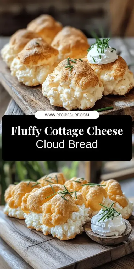 Discover the magic of Cottage Cheese Cloud Bread, a light and fluffy treat made with just three ingredients! This low-carb alternative is not only easy to make but also incredibly versatile. Whether you’re enjoying it as a snack, sandwich base, or paired with your favorite dips, this recipe is a must-try. Click through to explore step-by-step instructions, creative variations, and tips for achieving the perfect texture. Happy baking!