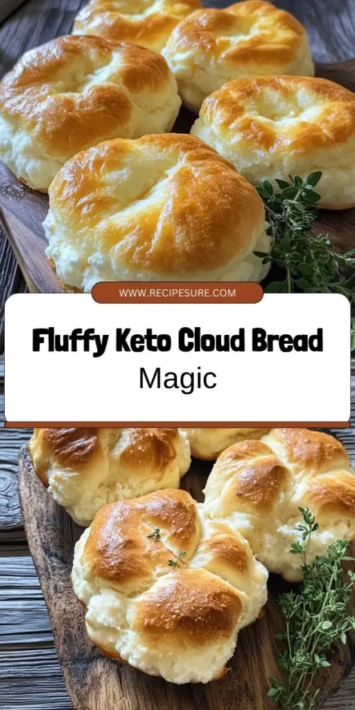 Looking for a delicious low-carb option? Try Fluffy Cottage Cheese Cloud Bread! This easy keto recipe uses just a few simple ingredients like cottage cheese and eggs to create light, airy rounds perfect for sandwiches or snacks. Follow our step-by-step guide to achieve perfect fluffiness every time. Don't miss out on this guilt-free treat—click to explore the full recipe and elevate your keto meals today!