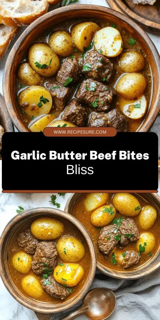 Discover the deliciousness of Slow Cooker Garlic Butter Beef Bites & Potatoes Delight! This simple recipe combines tender beef bites and fluffy potatoes drenched in a rich garlic butter sauce. Perfect for busy weeknights, this meal is easy to make and will impress your family and friends. Don't miss out on the flavorful tips and variations included. Click through to explore the full recipe and elevate your dinner game today!