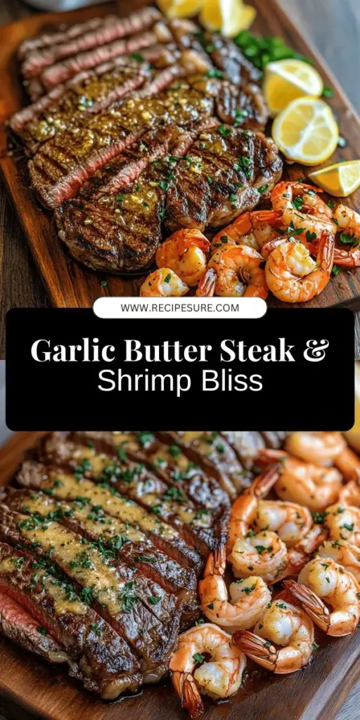 Impress your guests with a delicious Garlic Butter Steak and Shrimp that’s sure to elevate your dinner game! This hearty flavor combo features juicy ribeye steaks and tender shrimp cooked in rich garlic butter. Follow simple steps and expert tips to create a restaurant-quality dish at home. Ready to make dinner unforgettable? Click through to explore the full recipe and transform your next meal into a gourmet experience!