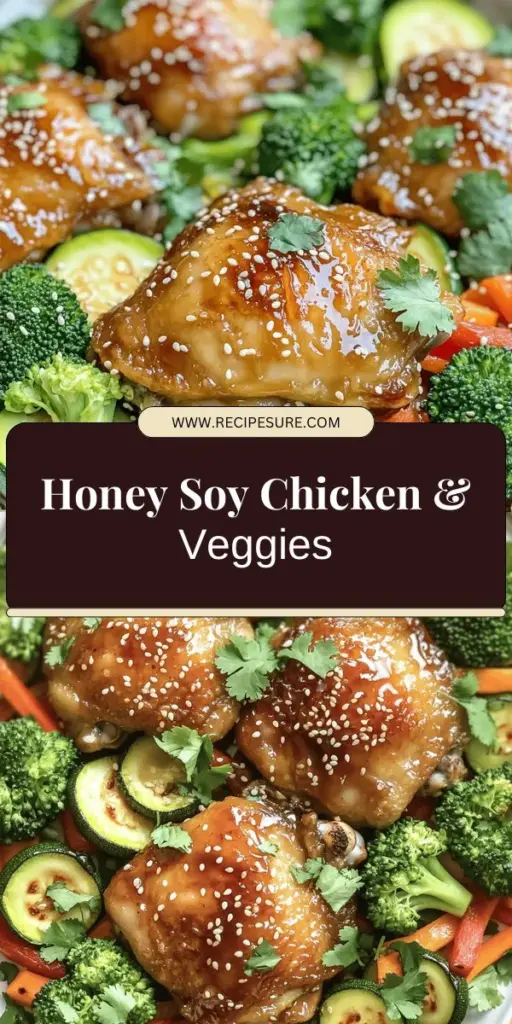 Experience a burst of flavor with Honey Soy Baked Chicken and Veggies, a dish that combines sweet and savory in every bite. This easy recipe features tender chicken thighs paired with fresh broccoli, bell peppers, zucchini, and carrots, all coated in a delicious honey soy glaze. Perfect for family dinners, it's nutritious and simple to prepare. Click to discover how to make this mouthwatering meal and elevate your cooking skills today!