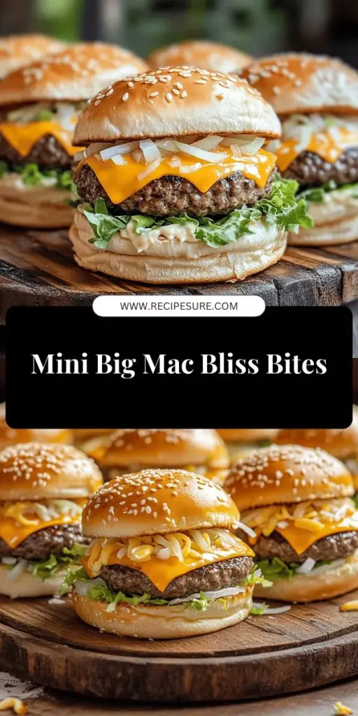 Satisfy your cravings with the best mini Big Mac cheeseburgers! This recipe brings all the classic flavors of your favorite fast-food treat into delicious bite-sized burgers. Discover simple steps, key ingredients, and helpful tips to make these juicy mini burgers right at home. Perfect for family dinners or party snacks, they are sure to impress! Click through to explore the full recipe and start your culinary adventure today!