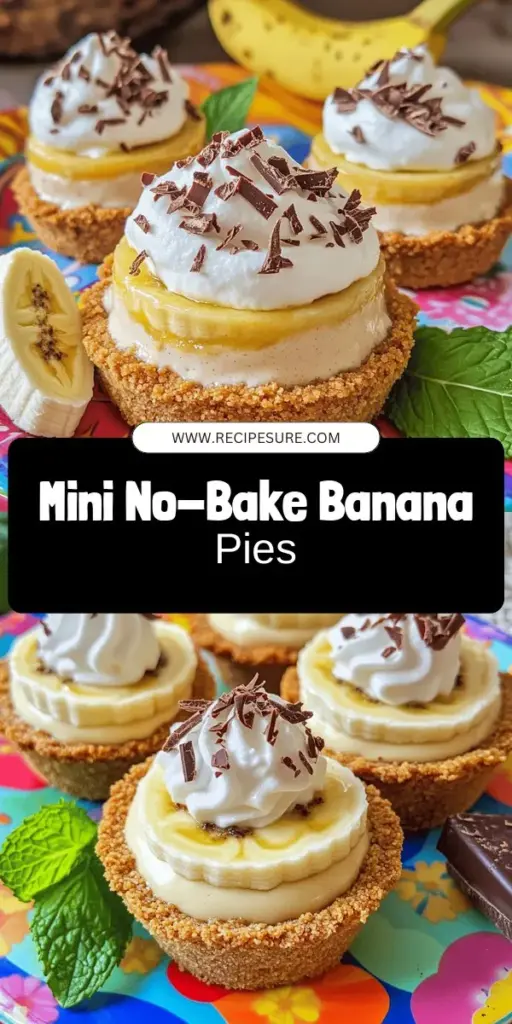 Beat the summer heat with these No-Bake Mini Banana Cream Pies! This easy recipe combines fresh bananas and creamy pudding for a delightful treat that requires no baking. Perfect for gatherings or a quick dessert at home, these pies are sure to impress your friends and family. Ready to make a delicious summer dessert? Click through for the full recipe and discover how simple it is to whip up these delightful mini pies!