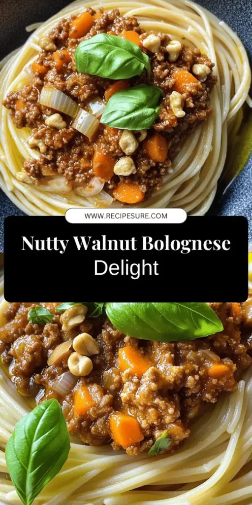 Discover the delightful world of Walnut Bolognese, a flavorful and simple pasta dish that swaps traditional meat for wholesome walnuts. Packed with nutrients and easy to make, this recipe features essential ingredients, step-by-step instructions, and tips for custom variations. Whether you're vegan or simply in search of a hearty meal, you’ll love this dish. Click through to explore the full recipe and elevate your pasta nights!
