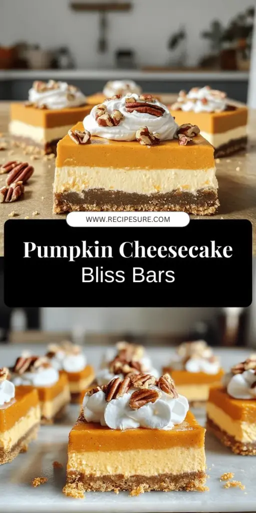 Indulge in the flavors of fall with these Pumpkin Cheesecake Bars! Combining creamy cheesecake and rich pumpkin, this dessert is sure to impress at any gathering. Discover easy steps to create these irresistible bars that melt in your mouth. Perfectly suited for chilly days, they're delightful warm or chilled. Click through to explore the full recipe and treat yourself to this seasonal delight that everyone will love!