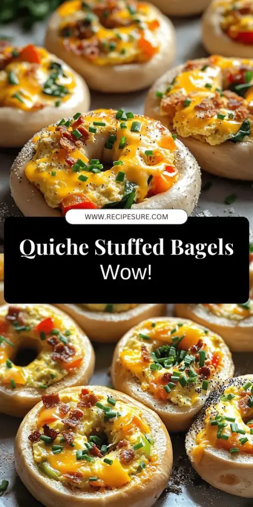 Start your mornings right with Quiche Stuffed Bagels, a savory breakfast delight that blends the richness of quiche with the fun of bagels! This recipe is packed with eggs, cheese, and your favorite veggies, making it a flexible and tasty choice. Perfect for meal prep or a quick brunch, these bagels are easy to make and sure to impress. Click through for the full recipe and tips to customize your breakfast treat!
