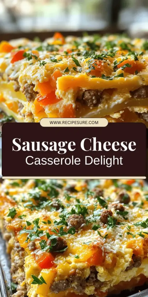 Start your day deliciously with this Savory Breakfast Sausage and Cheese Casserole! Bursting with flavor from hearty sausage, gooey cheese, and colorful veggies, this easy recipe is perfect for family breakfasts or brunch gatherings. Follow the simple steps to create a warm, filling dish that everyone will love. Click to explore the full recipe and whip up this crowd-pleaser in no time!