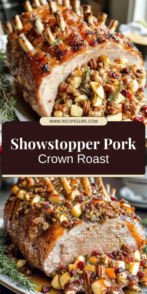 Elevate your next gathering with a stunning Stuffed Pork Crown Roast that is sure to impress! This festive dish combines juicy pork with a flavorful stuffing of bread crumbs, apples, cranberries, and fresh herbs. Whether you're hosting a holiday feast or a special occasion, follow our easy step-by-step guide to create a meal that wows your guests. Check out the full recipe and start cooking this delicious centerpiece today!