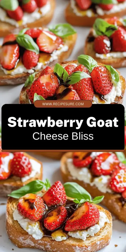Indulge in the delightful flavors of Balsamic Strawberry and Goat Cheese Toast! This simple yet elegant dish features crispy baguette slices topped with creamy goat cheese, fresh strawberries, and a drizzle of balsamic glaze. Perfect for brunch or a quick snack, this recipe is easy to make with just a few ingredients. Click through to explore the full recipe and impress your guests with this tasty treat!