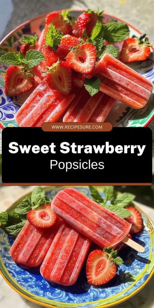 Beat the heat this summer with fresh and tasty strawberry popsicles! Our easy guide shares everything you need to know, from choosing the ripest strawberries to blending sweet and creamy flavors. Discover fun variations, storage tips, and simple instructions for creating these delightful treats. Perfect for cooling off on warm days, these strawberry popsicles are a must-try. Click through to explore the full recipes and start making your summer snack today!