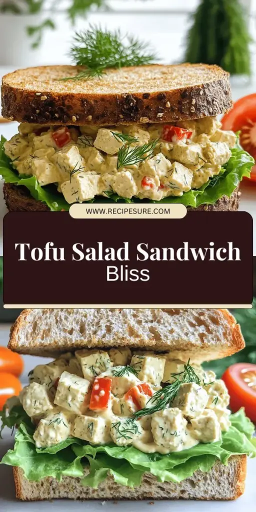 Looking for a delicious and healthy lunch option? Try this easy Tofu Salad Sandwich recipe! Packed with flavor and made with simple ingredients, it's perfect for anyone craving a satisfying meal. From prepping the tofu to customizing your sandwich, I’ll guide you through every step to create a dish that impresses both vegans and non-vegans alike. Click through to explore this tasty recipe and elevate your lunchtime game!