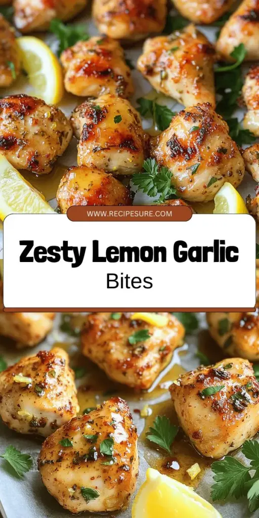 Create a delicious meal with these Lemon Garlic Chicken Bites that are bursting with flavor and incredibly easy to make. This simple recipe combines juicy chicken with zesty lemon and aromatic garlic for a dish that's perfect for any occasion. Impress your family and friends with this quick weeknight dinner or a tasty appetizer. Click now to discover the full recipe and start cooking these mouthwatering bites today!