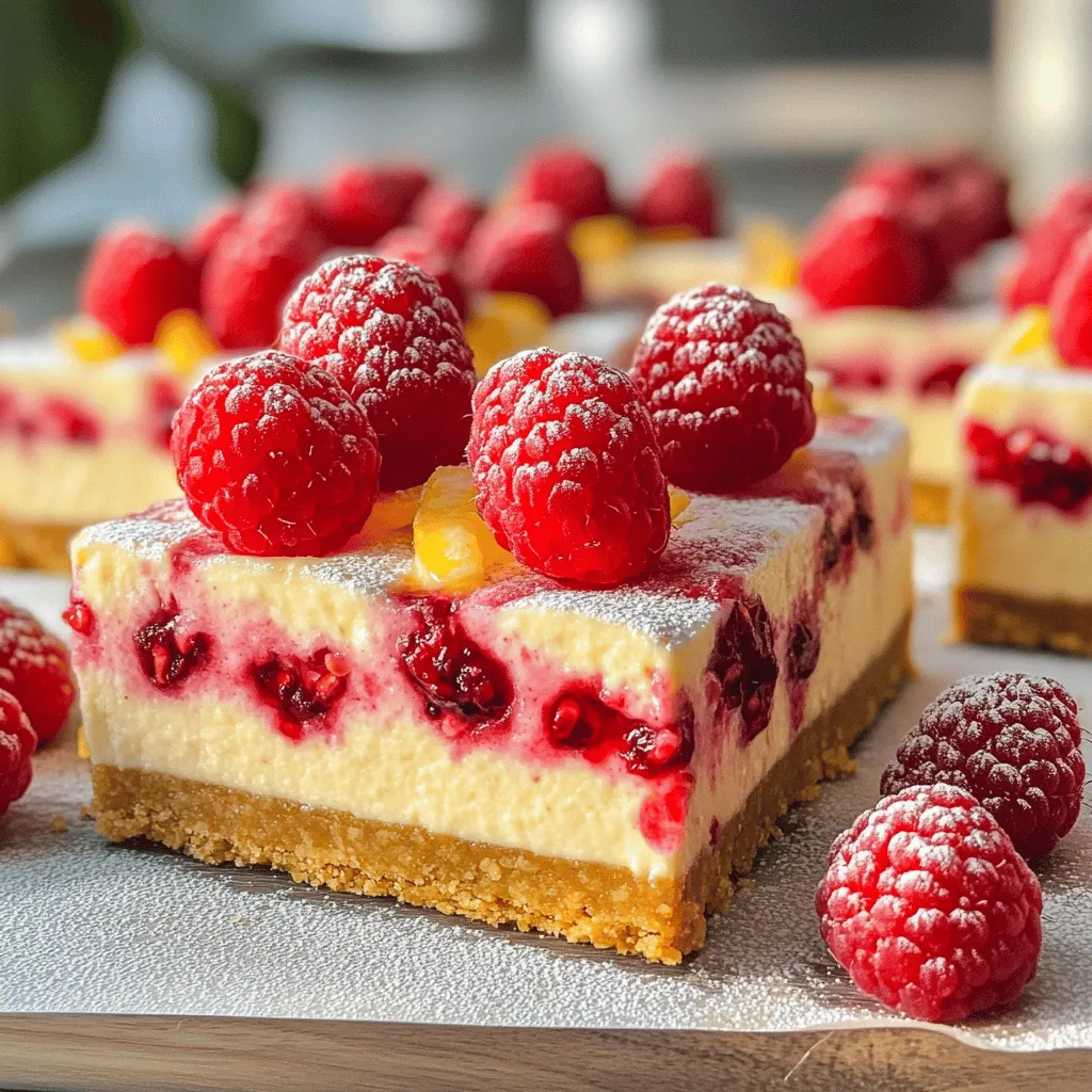 To make these tasty raspberry lemon cheesecake bars, you need a few simple ingredients. Here’s what you will need: