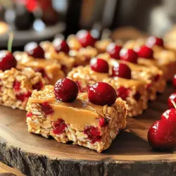 To make Cherry Almond Protein Bars, you need a few key items. Here’s what you’ll need: - 1 cup pitted fresh or frozen cherries (thawed if frozen) - 1 cup almond butter - 1 cup rolled oats - ½ cup vanilla protein powder - ¼ cup honey or maple syrup - ¼ cup chopped almonds - 1 teaspoon almond extract - ½ teaspoon salt - ½ teaspoon cinnamon Using high-quality ingredients is vital for these bars. Fresh cherries add a juicy burst of flavor. Almond butter gives a rich, nutty taste and creamy texture. Rolled oats provide fiber, which keeps you full. The protein powder boosts the bars' nutritional value, making them a great snack or meal replacement. What are the health benefits of cherries and almonds? Cherries are rich in antioxidants. They help reduce inflammation and may improve sleep quality. Almonds are packed with healthy fats, fiber, and protein. They support heart health and aid in weight management. The protein from protein powder and almond butter gives you energy and helps build muscles. These bars are not just tasty; they are a smart choice for your body. What if you need to change some ingredients? You can easily swap almond butter for peanut butter or sunflower seed butter if you have nut allergies. Instead of honey or maple syrup, use agave nectar for a vegan option. If you want a gluten-free version, ensure your oats are certified gluten-free. Feel free to customize the recipe based on your needs or what you have at home. To make Cherry Almond Protein Bars, start by gathering your ingredients. You will need cherries, almond butter, rolled oats, protein powder, honey, chopped almonds, almond extract, salt, and cinnamon. 1. In a large mixing bowl, add almond butter, honey, and almond extract. Mix them well until smooth. 2. Next, add the rolled oats, protein powder, salt, and cinnamon to the bowl. Stir until everything is combined. 3. Now, gently fold in the cherries and chopped almonds. Make sure they spread evenly throughout the mix. 4. Line an 8x8 inch baking pan with parchment paper. Leave some paper hanging over the sides to help remove the bars later. 5. Pour the mixture into the pan. Use a spatula or your hands to press it down firmly. Make sure it is even. Refrigeration is key to getting the right texture. Cooling helps the bars firm up. I recommend placing the pan in the fridge for at least 2 hours. The longer they chill, the better they set. Ideally, let them cool overnight for the best results. Once your bars are set, you can cut them into squares or rectangles. For a nice presentation, arrange the bars on a serving platter. Drizzle a little extra almond butter on top for added flavor. You can also garnish with whole cherries for a colorful touch. If you want variety, try adding dark chocolate chips or shredded coconut for different tastes. The quality of your ingredients greatly affects both taste and nutrition. Fresh, ripe cherries bring a burst of flavor. They also add antioxidants that help keep you healthy. Choose sweet, plump cherries for the best results. For almonds, select raw or roasted options without extra salt or sugar. This choice makes your protein bars tastier and healthier. To source fresh cherries, visit local farmers' markets or grocery stores. Look for bright, shiny skins and firm texture. If using frozen cherries, ensure they are unsweetened. As for almonds, try to buy from bulk bins to find the freshest ones. Storing your protein bars correctly keeps them fresh and tasty. Store the bars in an airtight container in the refrigerator. This way, they stay good for about a week. For longer storage, you can freeze them. To freeze the bars, wrap each one in plastic wrap. Place them inside a freezer-safe bag or container. This method helps them last up to three months. When you want to eat one, let it thaw in the fridge overnight. Getting the perfect chewy texture is key to great protein bars. To achieve this, do not overmix the ingredients. Gently fold in the cherries and almonds. This keeps them intact and adds a nice bite. If you want softer bars, add a little more almond butter or honey. For firmer bars, increase the rolled oats or protein powder. Experiment with these ratios until you find the texture you love. {{image_2}} You can change the flavor of Cherry Almond Protein Bars easily. Here are some fun ideas: - Fruits: Try adding dried cranberries, blueberries, or banana slices. Each fruit brings a unique taste. - Nuts: Swap almonds for walnuts or pecans for a different crunch. - Spices: Add a pinch of nutmeg or ginger for warmth. A little cocoa powder can give a chocolatey twist. - Extracts: Use vanilla or coconut extract to enhance flavor. Each one adds a special touch. You can make these bars fit different diets. Here’s how: - Keto-Friendly: Use erythritol or stevia instead of honey. Replace rolled oats with ground flaxseed for lower carbs. - Vegan: Substitute almond butter with sunflower seed butter. Use maple syrup for a sweetener. - Lower Sugar: Reduce the honey or syrup to 2 tablespoons. You can also add mashed bananas for natural sweetness. Adjust the recipe to fit your needs. Here are some tips: - Scaling: Make a bigger batch by doubling the recipe. Use a larger pan to hold it all. - Smaller Batches: Halve the recipe if you want fewer bars. A smaller dish works well for this. - Portion Control: Cut bars into smaller squares for snacks. This helps with meal prep and keeps portions in check. To keep your Cherry Almond Protein Bars fresh, use airtight containers. This helps prevent moisture and keeps them tasty. Store them in the refrigerator for the best results. Under these conditions, your bars will last about one week. This way, you can enjoy them without worrying about spoilage. If you want to save some for later, freezing is a great option. First, cut your bars into squares. Wrap each piece tightly in plastic wrap or aluminum foil. Place the wrapped bars in a freezer-safe bag or container. This method keeps the quality high. When you're ready to enjoy them, take them out and let them thaw in the fridge for a few hours. They taste great thawed or even straight from the freezer! Keep an eye out for signs that your protein bars have gone bad. If you see mold or notice a bad smell, throw them away. Also, if the texture becomes very dry or hard, it’s best not to eat them. Always trust your senses when it comes to food safety. Your health is important, so only consume bars that look and smell fresh. Cherry Almond Protein Bars offer several health perks. They are rich in protein, which helps build and repair muscles. The cherries provide antioxidants that fight free radicals. Almond butter is full of healthy fats, which support heart health. Oats add fiber, aiding digestion and keeping you full longer. Overall, these bars are a tasty way to fuel your body. Yes, you can easily make these bars without protein powder. You can use additional oats or nut flour to replace the protein powder. Another option is to add seeds like chia or hemp seeds for protein. These alternatives will keep the bars nutritious while still being delicious. To cut your protein bars neatly, first, chill them well in the fridge. Use a sharp knife for clean cuts. Wipe the knife with a damp cloth between cuts to remove residue. This will help you get even squares or rectangles. For perfect portions, use a ruler to measure before cutting. You can find Cherry Almond Protein Bars in many health food stores. They are also available online at various retailers. If you prefer homemade, follow the Full Recipe to make your own. This way, you can enjoy fresh bars made with your favorite ingredients. Yes, these bars are great for kids. They provide energy and essential nutrients. Kids enjoy the sweet taste of cherries and almond butter. Just be mindful of any nut allergies. These bars can be a fun snack or a lunchbox treat for your little ones. In this post, we explored how to make Cherry Almond Protein Bars. We discussed essential ingredients and their health benefits. You learned about simple substitutions for different diets. We also covered step-by-step instructions for perfect bars. Remember, using high-quality ingredients is key to great flavor and nutrition. Store these bars correctly to keep them fresh. Experiment with flavors to find your perfect match. Enjoy this easy and tasty recipe for a healthy snack!