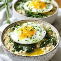 Savory Oatmeal with Spinach and Egg Delicious Meal