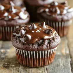 To make easy double chocolate muffins, you need a few key ingredients. Here is what you will need: - 1 cup all-purpose flour - 1/2 cup cocoa powder (unsweetened) - 1 cup granulated sugar - 1 teaspoon baking powder - 1/2 teaspoon baking soda - 1/4 teaspoon salt - 1/2 cup unsalted butter, melted - 2 large eggs - 1 teaspoon vanilla extract - 1/2 cup milk - 1 cup semi-sweet chocolate chips These ingredients combine to create rich, chocolatey muffins that will satisfy any sweet tooth. You can add some optional ingredients to make your muffins even better. Here are a few ideas: - A sprinkle of sea salt for a sweet and salty touch - A splash of espresso for a deeper flavor - Chopped nuts for added crunch - Dried fruits like cherries or cranberries for a fruity twist Feel free to mix and match based on what you like! Not everyone can eat the same foods. Here are some substitutions for common allergens: - Use gluten-free flour instead of all-purpose flour. - Replace eggs with flaxseed meal mixed with water (1 tablespoon ground flaxseed + 2.5 tablespoons water). - For dairy-free muffins, use coconut oil instead of butter and almond milk instead of regular milk. These options make the recipe friendly for different diets. You can enjoy delicious muffins no matter your dietary needs! For the full recipe, check out the complete guide. Start by preheating your oven to 350°F (175°C). This step ensures your muffins bake evenly. Next, prepare your muffin tin. You can line it with paper liners or spray it with cooking spray. This makes sure the muffins do not stick. In a large bowl, measure out your ingredients. Combine 1 cup of all-purpose flour, 1/2 cup of cocoa powder, 1 cup of granulated sugar, 1 teaspoon of baking powder, 1/2 teaspoon of baking soda, and 1/4 teaspoon of salt. Use a whisk to stir them together until they are well mixed. This helps the baking powder and soda work better. In another bowl, mix the wet ingredients. Start with 1/2 cup of melted butter. Add 2 large eggs, 1 teaspoon of vanilla extract, and 1/2 cup of milk. Stir these together until smooth. This mixture gives your muffins moisture and flavor. Now, pour the wet ingredients into the dry ingredients. Gently stir them together until just combined. Do not over-mix; a few lumps are okay. This keeps your muffins soft and fluffy. Next, fold in 1 cup of semi-sweet chocolate chips. This adds rich chocolate flavor and texture. Spoon the batter into the prepared muffin tin. Fill each cavity about 3/4 full. If you like, sprinkle a tiny pinch of sea salt on top of each muffin. This adds a nice contrast to the sweetness. Bake in your preheated oven for 18-20 minutes. Check for doneness by inserting a toothpick into the center. If it comes out clean, your muffins are ready. Let them cool in the tin for about 5 minutes, then transfer them to a wire rack to cool completely. Enjoy your delicious treats! For the full recipe, check the section above. To get soft and fluffy muffins, don’t over-mix the batter. Mix until the dry and wet ingredients just combine. A few lumps are okay. Also, use room temperature ingredients. This helps the batter blend better. For extra height, fill each muffin cup about three-quarters full. Baking powder gives rise, but too much can make them dense. If you have extra muffins, store them in an airtight container. They stay fresh at room temperature for up to three days. For longer storage, wrap them in plastic and freeze. They freeze well for up to three months. To enjoy them later, just thaw at room temperature. You can also warm them in the microwave for a cozy treat. Feel free to get creative with your muffins! You can add nuts or different types of chocolate. Mix in some fruit like berries or bananas for a fresh twist. If you want to make them healthier, try whole wheat flour instead of all-purpose. You can also swap in yogurt for the butter. These changes keep your muffins fun and exciting! For the full recipe, check out the link above. {{image_2}} You can change up the easy double chocolate muffins to fit your taste. Here are some fun ideas. Want to add a nutty twist? Mix in 1/2 cup of creamy peanut butter. This makes the muffins rich and creamy. Just replace half the butter with the peanut butter. Add chocolate chips for a sweet crunch. The flavor is a hit with kids and adults alike! If you prefer a plant-based option, try these vegan double chocolate muffins. Use almond milk instead of regular milk. Replace the eggs with 1/4 cup of applesauce for moisture. You can also use flaxseed meal. Mix 1 tablespoon of flaxseed with 2.5 tablespoons of water, let it sit for 5 minutes, and use that as your egg substitute. These muffins stay moist and chocolatey without any animal products. For a gluten-free treat, swap the all-purpose flour with a gluten-free blend. Make sure it has xanthan gum for texture. Check that your cocoa powder and chocolate chips are gluten-free too. These muffins will still be soft and delicious, perfect for everyone! Feel free to explore these variations. You can find the full recipe above to get started on your muffin adventure! To keep your muffins fresh, let them cool completely. Then, place them in an airtight container. You can also wrap them tightly in plastic wrap. Store them at room temperature for up to three days. If you want to keep them longer, consider freezing them. Freezing muffins is simple. First, allow them to cool. Next, wrap each muffin in plastic wrap. Then, place them in a freezer-safe bag or container. Be sure to label the bags with the date. You can freeze them for up to three months. When you're ready to enjoy, just take out as many as you need. Reheating muffins is easy. You can use a microwave or an oven. For the microwave, place one muffin on a plate and heat for about 15-20 seconds. For the oven, preheat it to 350°F (175°C). Place the muffin on a baking sheet and heat for about 5-10 minutes. This will make your muffins warm and soft again. Enjoy them fresh from the oven! For the full recipe, check out the details above. To make double chocolate muffins from scratch, you need simple ingredients. Start by mixing flour, cocoa powder, sugar, baking powder, baking soda, and salt in a bowl. In another bowl, combine melted butter, eggs, vanilla, and milk. Mix the wet and dry ingredients together. Finally, add chocolate chips and bake. For the full recipe, check out the detailed steps provided earlier. If you want to skip eggs, use applesauce or mashed bananas. A quarter cup of applesauce replaces one egg well. You can also use flaxseed meal mixed with water. Combine one tablespoon of flaxseed meal with two and a half tablespoons of water and let it sit for five minutes. To check if your muffins are done, insert a toothpick in the center. If it comes out clean or with a few crumbs, they are ready. Also, look for a golden top and a springy feel when you gently press down. Absolutely! You can add nuts like walnuts or pecans. Dried fruits, like cherries or blueberries, also work great. Just make sure to adjust the amount of chocolate chips to balance the flavors. Chocolate muffins can last up to three days at room temperature. Store them in an airtight container to keep them fresh. They can also be frozen for up to three months for later enjoyment. These easy double chocolate muffins are made with simple ingredients and clear steps. You can customize them with fun flavors, and I shared tips for perfect texture. Don't forget about storage and variations to meet your needs. Baking can be fun and rewarding. Enjoy the process and share your creations!