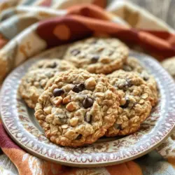 - 1 cup creamy peanut butter - 1 cup rolled oats - 1/2 cup brown sugar, packed - 1/2 cup granulated sugar - 1/2 teaspoon vanilla extract - 1/2 teaspoon baking soda - 1/4 teaspoon salt - 1 large egg - 1/2 cup dark chocolate chips (optional) - 1/4 cup chopped nuts (e.g., walnuts or pecans, optional) Each ingredient plays a key role in making these cookies special. - Peanut butter acts as a binder. It holds the dough together and adds flavor. - Rolled oats provide texture. They give the cookies a chewy bite that is hard to resist. - Brown sugar and granulated sugar add sweetness. Brown sugar gives a slight caramel flavor. - Vanilla extract enhances the overall taste. It adds warmth and depth to each bite. - Baking soda helps the cookies rise. It creates a light, fluffy texture. - Salt balances the sweetness. It brings out the rich flavors of peanut butter. - Egg adds moisture and structure. It helps the cookies hold their shape. - Chocolate chips and nuts are optional. They add extra flavor and crunch to the cookies. You can make this recipe your own with some easy swaps. - Almond butter can replace peanut butter. It offers a different nutty flavor. - Maple syrup or agave nectar can substitute for sugar. This makes the cookies a bit softer. - Flax egg or applesauce can replace the egg for a vegan option. Both work well to bind the dough. - Quick oats can be used instead of rolled oats. They will make the cookies softer but still tasty. To make these cookies, start by preheating your oven to 350°F (175°C). Line a baking sheet with parchment paper. This step keeps the cookies from sticking. In a large bowl, mix the creamy peanut butter, brown sugar, and granulated sugar. Stir until it is smooth and creamy. Next, crack an egg into the bowl and add the vanilla extract. Mix again until everything is well combined. In another bowl, combine the rolled oats, baking soda, and salt. Stir these dry ingredients together. Then, slowly add this dry mix to the wet mixture. Stir until all the ingredients come together. If you want, fold in dark chocolate chips and chopped nuts for extra flavor. Using a tablespoon or cookie scoop, drop rounded balls of dough onto the baking sheet. Make sure to leave space between each ball so they can spread while baking. Gently flatten each cookie with a fork or your fingers. Bake the cookies for 10 to 12 minutes. Watch for the edges to turn a light golden color. The centers may look a bit soft; this is okay. They will firm up as they cool. After baking, let the cookies cool on the sheet for 5 minutes. Then, move them to a wire rack to cool completely. Measuring your ingredients correctly helps your cookies turn out great. Use dry measuring cups for oats and flour. For sticky ingredients like peanut butter, use a liquid measuring cup. Fill it with water, then add peanut butter until the water level rises. This trick makes it easier to measure. Always level off dry ingredients with a knife for accuracy. Baking times can vary based on your oven. If you have a convection oven, check your cookies a few minutes earlier. For a traditional oven, stick to the 10 to 12-minute range. The cookies should look golden at the edges. If you want softer cookies, take them out a minute early. Remember, they will continue to cook on the baking sheet. Keep an eye on them, so you don’t overbake. To keep your peanut butter oatmeal cookies chewy and soft, focus on your baking time. Bake them just until the edges turn golden. The centers may look soft, but they will firm up as they cool. Another trick is to use creamy peanut butter. It adds moisture and helps create that perfect texture. You can also underbake them slightly for extra chewiness. One common mistake is overmixing the dough. Mix just until combined to avoid tough cookies. Also, make sure your oven is preheated to the right temperature. An oven that is too hot can dry out the cookies. Use a kitchen scale to measure your ingredients accurately. This can make a big difference in the final result. Baking at high altitudes can change how cookies turn out. You might need to reduce sugar and increase flour slightly. Start by lowering the sugar by 1-2 tablespoons and adding an extra tablespoon of flour. Keep an eye on baking time, too. Cookies may need less time to bake, so check them a minute or two early. This will help you get that chewy texture you want. For full details on how to make these cookies, check the Full Recipe. {{image_2}} To make gluten-free peanut butter oatmeal cookies, choose certified gluten-free rolled oats. These oats ensure your cookies are safe for those with gluten allergies. You can also use gluten-free flour blends if you want a different texture. Replace all-purpose flour with a gluten-free mix for a fluffier bite. You can add spices to change the flavor of your cookies. Cinnamon brings warmth, while nutmeg adds a nice depth. Just a pinch of either spice can elevate your treat. You can also try adding a dash of cocoa powder for a chocolatey twist. Get creative with mix-ins and toppings! Dried fruits like raisins or cranberries add sweetness. You might also add seeds such as chia or sunflower for crunch. Chopped nuts like walnuts or pecans can really enhance the texture. A sprinkle of sea salt on top before baking adds a nice contrast to the sweetness. For a fun touch, try drizzling melted chocolate over cooled cookies. Experiment with these variations to create your perfect peanut butter oatmeal cookie. For more details on crafting these tasty treats, check the Full Recipe. To store leftover peanut butter oatmeal cookies, place them in an airtight container. This keeps them soft and fresh. You can stack the cookies with parchment paper between layers to avoid sticking. If you have a lot, use a larger box or container. Keep the container at room temperature for up to a week. If you want to save some cookies, freezing them is a great choice. First, let the cookies cool completely. Then, arrange them in a single layer on a baking sheet. Freeze for a couple of hours until firm. After that, transfer the cookies to a freezer-safe bag. Make sure to remove as much air as possible. They will stay good for about three months. When ready to eat, just thaw them at room temperature. To keep your cookies fresh, avoid placing them in direct sunlight or near heat sources. Heat can dry them out. A cool, dry place is best. Adding a slice of bread in your storage container can also help. The bread will absorb moisture and keep the cookies soft. For extra flavor, try adding a piece of apple or a couple of marshmallows in the container. These tips can help you enjoy your cookies even longer. For the complete recipe, check out the Full Recipe section. To make these cookies vegan, swap the egg for a flax egg. Mix 1 tablespoon of flaxseed meal with 2.5 tablespoons of water. Let it sit for five minutes until it thickens. You can also use a store-bought egg replacer. Ensure the chocolate chips are dairy-free if you add them. This will keep the cookies vegan-friendly. Yes, you can use quick oats. Quick oats will make your cookies a bit softer and less chewy. They absorb moisture faster than rolled oats. If you prefer a chewier texture, stick with rolled oats. Both types will work, so choose based on your taste! If your dough is sticky, chill it in the fridge for 15 to 30 minutes. Chilling helps firm it up. You can also add a little more rolled oats to the dough. This will help absorb some moisture. Just make sure not to add too much, or your cookies may become too dry. Peanut Butter Oatmeal Cookies are simple and fun to make. We covered the key ingredients and their roles, plus helpful tips for baking. You learned how to adjust for high altitudes and even make gluten-free versions. Remember to store your cookies well to keep them fresh. Baking is a joy, and with these recipes and tips, you can enjoy cookies that taste great. Dive in, enjoy, and share these tasty treats with others!