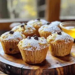 - 2 ripe bananas, mashed - 1 cup rolled oats - 1 cup almond milk (or any milk of choice) - 1/2 cup honey or maple syrup - 1/4 cup vegetable oil or melted coconut oil - 1 teaspoon vanilla extract - 1 teaspoon baking powder - 1/2 teaspoon baking soda - 1/2 teaspoon cinnamon - 1/4 teaspoon salt - 1/2 cup chopped walnuts or pecans (optional) - 1/2 cup chocolate chips (optional) When I make these muffins, I like to use ripe bananas. They add great flavor and sweetness. One cup of rolled oats gives the muffins a nice texture. Almond milk works well, but you can use any milk you like. Honey or maple syrup adds sweetness and moisture. I prefer coconut oil for its rich taste, but vegetable oil is fine too. For baking, I use one teaspoon of baking powder and half a teaspoon of baking soda. They help the muffins rise. A dash of cinnamon adds warmth and flavor. Don’t forget a pinch of salt; it brings all the flavors together. You can customize your muffins. If you like nuts, add walnuts or pecans for crunch. Chocolate chips make them sweeter and are fun for kids. You can mix in dried fruit or seeds too. These add-ins can change the flavor and texture, making each batch unique. Check out the Full Recipe for more details! Start by preheating your oven to 350°F (175°C). This step is key for even baking. Next, line a muffin tin with paper liners or grease it with non-stick spray. In a large bowl, combine 2 ripe bananas, mashed well, with 1 cup of rolled oats. Pour in 1 cup of almond milk and add 1/2 cup of honey or maple syrup. Stir in 1/4 cup of vegetable oil and 1 teaspoon of vanilla extract. Mix everything until it becomes smooth. In a separate bowl, whisk together 1 teaspoon of baking powder, 1/2 teaspoon of baking soda, 1/2 teaspoon of cinnamon, and 1/4 teaspoon of salt. Gradually add this dry mix to the wet ingredients. Stir gently until just combined. Be careful not to overmix, as this can make the muffins tough. If you want, fold in 1/2 cup of chopped walnuts or pecans, and 1/2 cup of chocolate chips for extra flavor. Now it’s time to fill the muffin cups. Divide the batter evenly among the muffin tins, filling each cup about 2/3 full. This allows room for the muffins to rise without spilling over. Place the muffin tin in the oven and bake for 18-20 minutes. You know they are done when a toothpick inserted into the center comes out clean. Once baked, let the muffins cool in the tin for about 5 minutes. After that, transfer them to a wire rack to cool completely. For serving, arrange the muffins on a wooden platter. To make it special, dust them lightly with powdered sugar. You can also serve them with a small bowl of honey for drizzling. Enjoy your banana oatmeal muffins fresh, warm, and full of flavor! For the full recipe, check this out: [Full Recipe]. To get moist muffins, use ripe bananas. Overripe ones work best. They add natural sweetness and moisture. Mix wet and dry ingredients gently. Overmixing can create tough muffins. Fill muffin cups only two-thirds full. This allows room for rising. A common mistake is using unripe bananas. They lack the sweetness and flavor we want. Forgetting to measure ingredients can lead to dry muffins. Always use a kitchen scale or measuring cups. Skipping the resting time after mixing can also cause issues. Letting the batter sit helps the oats soak up moisture. To enhance flavor, add spices like nutmeg or ginger. You can also try adding vanilla extract or almond extract for depth. For texture, consider mixing in nuts or seeds. Chocolate chips make these muffins extra special. If you want a twist, fold in dried fruits like cranberries or apricots. For the full recipe, refer to the earlier section. {{image_2}} You can swap ingredients for a healthier twist. Instead of honey, use mashed dates. They add natural sweetness and fiber. You can also replace vegetable oil with unsweetened applesauce. This cuts fat while keeping the muffins moist. If you want fewer carbs, use almond flour instead of rolled oats. These swaps help make the muffins lighter and healthier. Adding spices or fruits can change the flavor. Try adding a teaspoon of nutmeg for warmth. You can also throw in some grated ginger for a zesty kick. Want more fruit? Add blueberries or diced apples. Both will give a nice pop of flavor. For a chocolatey twist, mix in cocoa powder or chocolate chips. These small changes make your muffins unique and fun. You can easily adapt this recipe for different diets. For gluten-free muffins, simply use gluten-free oats. They work just as well and taste great. If you're making vegan muffins, replace almond milk with any plant-based milk. Use flax eggs instead of regular eggs for binding. Just mix one tablespoon of flaxseed meal with three tablespoons of water. Let it sit for five minutes to thicken. These modifications help everyone enjoy banana oatmeal muffins. Check out the Full Recipe for all the details! To keep your banana oatmeal muffins fresh, store them in an airtight container. You can place them at room temperature for up to three days. If you want them to last longer, move them to the fridge. This keeps them moist and delicious for up to a week. Remember to let them cool completely before storing. This step helps avoid sogginess. If you want to save some for later, freezing is a great option. Wrap each muffin in plastic wrap. Then, place them in a freezer-safe bag. They can stay in the freezer for up to three months. When you're ready to enjoy them, just take out the number you want. This method gives you fresh muffins anytime you crave them. Reheating banana oatmeal muffins is easy and quick. If you want a warm muffin, pop it in the microwave for about 15-20 seconds. This warms it up without drying it out. You can also reheat in the oven. Preheat to 350°F (175°C) and bake for about 5-10 minutes. This method helps maintain their original texture. Enjoy them warm with a little honey from the [Full Recipe] for extra flavor! To make your muffins extra moist, use very ripe bananas. The riper they are, the more moisture they add. You can also add a bit more oil or milk. Try adding an extra tablespoon of vegetable oil or almond milk. This makes a big difference. Yes, these muffins are healthy! They use whole ingredients like oats and bananas. The oats give you fiber, while bananas add potassium. You can also swap honey for maple syrup if you prefer. This recipe is a great option for breakfast or snacks. Banana oatmeal muffins last about three to five days at room temperature. Keep them in an airtight container to keep them fresh. If you want them to last longer, freeze them. They can last up to three months in the freezer. Yes, you can use frozen bananas! Just thaw them first and drain any extra liquid. Frozen bananas work well because they become very soft when thawed. This helps create a moist muffin. You can use them just like fresh bananas in the recipe. For the full recipe, refer to the earlier section. This blog post covered all you need to know about banana oatmeal muffins. We explored the essential ingredients and their measurements, plus optional add-ins to suit your taste. The step-by-step instructions took you through preparation, baking, and serving ideas. I shared some handy tips to keep your muffins moist and ways to improve flavor. We also looked at variations for health needs and preferences. Lastly, proper storage methods ensure your muffins stay fresh longer. With this knowledge, you're ready to bake delicious muffins that everyone will enjoy!