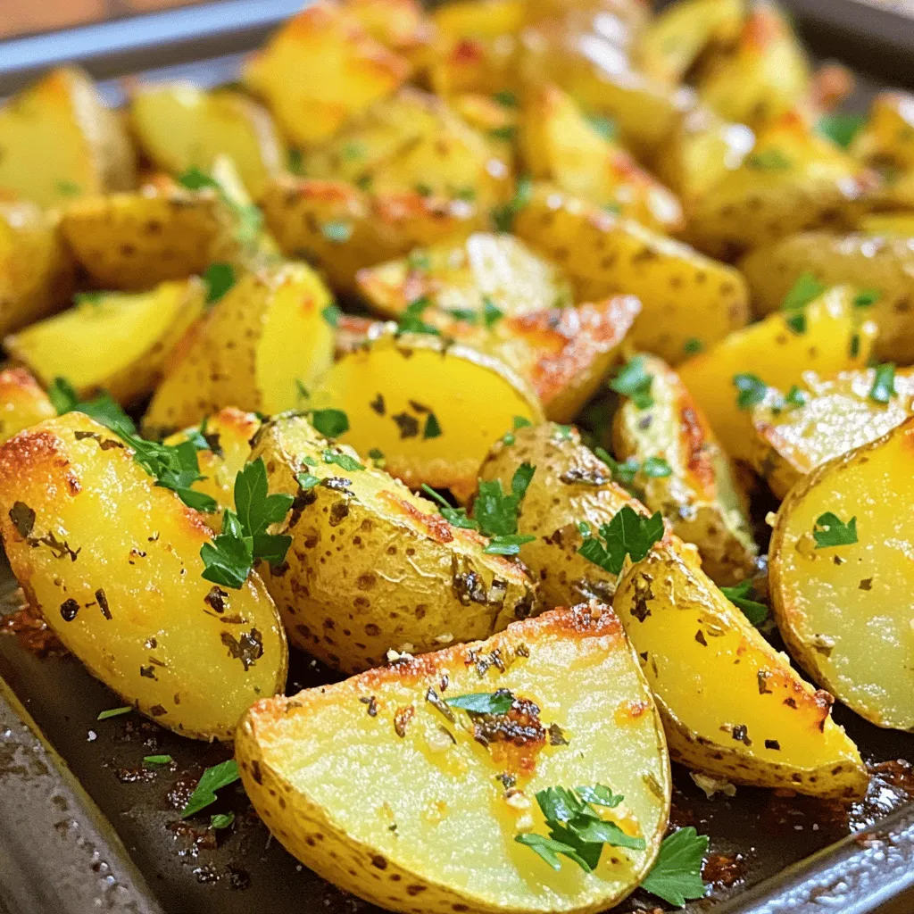 Garlic Herb Potato Wedges Crispy and Flavorful Treat