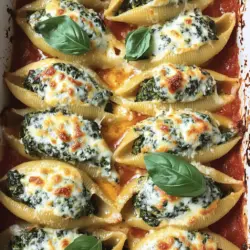 Cheesy Spinach Stuffed Shells Flavorful Comfort Dish