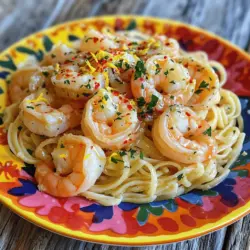 To make Gordon Ramsay's shrimp scampi, gather these key ingredients: - 1 pound large shrimp, peeled and deveined - 8 ounces linguine or spaghetti - 4 cloves garlic, minced - 1/4 teaspoon red pepper flakes - 1/4 cup unsalted butter - 1/4 cup olive oil - Zest of 1 lemon - 2 tablespoons lemon juice - 1/4 cup fresh parsley, chopped - Salt and pepper to taste These ingredients create a rich and flavorful dish. The shrimp and pasta work well together, while garlic adds depth. Butter and olive oil give a smooth texture. Lemon zest brightens the flavor, and parsley adds freshness. If you don't have some ingredients, don't worry. Here are some substitutions: - Shrimp: Use scallops or chicken instead. - Linguine or spaghetti: Any pasta type works, like penne or fettuccine. - Red pepper flakes: Use fresh chili for more heat or skip it for less spice. - Unsalted butter: You can use more olive oil if needed. - Fresh parsley: Dried parsley can replace fresh, but use less. These substitutions keep the dish tasty and adaptable to your pantry. Using fresh ingredients is key to great flavor. Fresh shrimp cooks quickly and tastes sweet. Fresh garlic gives a sharp, aromatic taste that dried garlic can't match. Fresh parsley adds a vibrant color and bright flavor to the dish. When you opt for fresh ingredients, your meal shines. Quality ingredients ensure each bite is full of flavor. For the best results, select the freshest items you can find. This commitment to freshness elevates your dish and impresses your diners. For the complete cooking process, check out the Full Recipe. To make Gordon Ramsay's shrimp scampi, start by cooking the pasta. Bring a big pot of salted water to a boil. Add 8 ounces of linguine or spaghetti. Cook it until it's just right, or al dente. This usually takes about 8 to 10 minutes. Don't forget to save 1/2 cup of that pasta water before draining! Set the pasta aside when done. Next, grab a large skillet. Heat it over medium heat. Add 1/4 cup of unsalted butter and 1/4 cup of olive oil into the skillet. Once the butter melts, toss in 4 minced garlic cloves and 1/4 teaspoon of red pepper flakes. Sauté this mix for about 30 seconds. You want the garlic to smell great but not burn. Now, it’s time to add the shrimp. Increase the heat to medium-high and toss in 1 pound of peeled and deveined shrimp. Season them with salt, pepper, and the zest of 1 lemon. Cook the shrimp for about 2 to 3 minutes. They should turn pink and look opaque. Stir them occasionally to cook evenly. After the shrimp are ready, add the cooked pasta to the skillet. Pour in the reserved pasta water and 2 tablespoons of lemon juice. Toss everything together. Make sure the sauce coats the pasta well. Finally, remove the skillet from heat. Add 1/4 cup of chopped parsley and mix it in. Adjust the seasoning if needed. Serve the dish in plates and feel free to add more parsley or lemon zest on top for that extra touch. Cooking pasta is all about timing and technique. First, always use plenty of water. This helps the pasta cook evenly. Add salt to the water to boost flavor. When the water boils, stir the pasta right away. This stops it from sticking together. Follow the cooking time on the package, but taste a piece to check for doneness. It should be firm yet tender. Once ready, remember to save some pasta water for later use in the sauce. Sautéing shrimp is quick and simple. Start with a hot skillet to get a nice sear. Don’t overcrowd the pan; this keeps the heat up. Use fresh shrimp for the best taste. Season them just before cooking, so they absorb the flavors. Cook them until they turn pink. This usually takes only a few minutes. The key is to keep stirring gently, so they cook evenly. Gordon Ramsay knows how to make cooking fun and simple. First, use high heat for the shrimp. This helps them cook fast and stay juicy. Make sure the pan is hot before adding the shrimp. You want a nice sizzle when they hit the pan. Next, don’t overcrowd the shrimp. Cook them in batches if needed. This keeps them from steaming and helps them brown nicely. Lastly, always taste your dish as you cook. Adjust the seasoning to make it perfect. Many cooks make a few common mistakes. One big mistake is overcooking the shrimp. They cook fast, so keep an eye on them. Once they turn pink and opaque, they are done. Another mistake is not saving the pasta water. It helps the sauce stick to the pasta. Finally, don’t skip the lemon juice and zest. They brighten the dish and add a fresh flavor. To make your shrimp scampi extra tasty, try a few simple tricks. First, add fresh herbs like parsley or basil at the end. This adds a burst of flavor. You can also try using white wine in the sauce for added depth. Just let it reduce a bit before adding the shrimp. Lastly, experiment with spices. Adding a pinch of cayenne or smoked paprika can bring a nice kick. These small changes can elevate your dish to a whole new level. For the complete process, check the full recipe. {{image_2}} You can add vegetables to your shrimp scampi for more taste and nutrition. Try bell peppers, zucchini, or spinach. These veggies bring color and crunch. Start by sautéing them with garlic before adding the shrimp. This way, they cook well and soak up all the flavors. While linguine or spaghetti works great, feel free to use other pasta types. Fettuccine or penne can be fun choices. Each type gives a unique feel to your dish. You can even use gluten-free pasta if needed. Just cook it according to the package directions. If you like heat, increase the red pepper flakes. You can also add diced jalapeños for a bigger kick. For a non-spicy version, skip the flakes altogether. This way, kids or those who dislike spice can enjoy it too. Adjusting spice levels makes the dish fit your taste perfectly. For the full recipe, you can refer to the Shrimp Scampi Fiesta. After you enjoy your Shrimp Scampi, let the leftovers cool. Place them in an airtight container. Make sure to seal it well to keep out air. Store in the fridge for up to three days. This helps keep the shrimp fresh and tasty. When you reheat your Shrimp Scampi, use low heat. This helps avoid overcooking the shrimp. You can use a skillet or microwave. If using a skillet, add a splash of water or broth. This keeps the dish moist. Stir gently until warm. If using a microwave, cover the dish. Heat in short bursts to prevent drying it out. To freeze your Shrimp Scampi, cool it completely first. Place it in a freezer-safe container. Leave some space at the top for expansion. You can also wrap it tightly in plastic wrap and foil. It will last up to three months in the freezer. When ready to eat, thaw it overnight in the fridge before reheating. This keeps it safe and flavorful. For the full recipe, check out the complete guide. To make Gordon Ramsay's Shrimp Scampi gluten-free, simply swap the pasta. Use gluten-free pasta instead of traditional linguine or spaghetti. Many brands offer great options. Always check the label to ensure it is gluten-free. The rest of the recipe stays the same. You will still enjoy all the bright flavors. Yes, you can use frozen shrimp. Just make sure to thaw them first. Place the shrimp in a bowl of cold water for about 15-20 minutes. Drain and pat them dry before cooking. This helps them cook evenly. Frozen shrimp are a great time-saver and still tasty. Shrimp Scampi goes well with many side dishes. Here are some great options: - Garlic bread: Perfect for soaking up the sauce. - Salad: A fresh green salad adds a nice crunch. - Roasted vegetables: They bring color and nutrients to your meal. - Rice: A simple, fluffy rice can balance the dish. These sides will make your meal even more enjoyable. For the full recipe, check the link provided. In this article, we explored how to make Gordon Ramsay's Shrimp Scampi. We covered the essential ingredients, cooking steps, and tips to enhance your dish. Fresh ingredients are key to great taste. I shared ways to store leftovers for later enjoyment. Remember, you can adjust the recipe with your favorite pasta and veggies. Cooking should be fun, so don’t be afraid to experiment. With these steps, you can impress anyone with your cooking skills. Enjoy making this dish and sharing it with others!