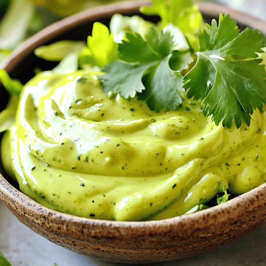 Creamy Avocado Cilantro Dressing Flavorful and Fresh