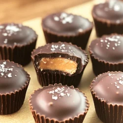 - Dark Vegan Chocolate Chips: These make the rich outer layer. Choose a brand with no milk or dairy. - Natural Peanut Butter: Use smooth or crunchy for flavor. It adds creaminess to the filling. - Maple Syrup: This sweetens the peanut butter mix. It adds a nice depth of flavor. - Powdered Sugar: This gives the filling a nice texture and sweetness. - Vanilla Extract: A splash of this adds warmth and richness to the filling. - Optional Sea Salt: This enhances the taste of chocolate and peanut butter. Just a pinch is enough. - Mini Cupcake Liners: These hold your cups and make serving easy. These ingredients come together to create a treat that is hard to resist. You can find the full recipe for these vegan chocolate peanut butter cups in the recipe section. Start by grabbing a microwave-safe bowl. Add 1 cup of dark vegan chocolate chips. Heat in the microwave for 30 seconds. Take it out and stir. Repeat this until the chocolate is smooth. Be careful! Overheating can ruin it. Next, line a mini muffin tin with your cupcake liners. This step is key. The liners hold the cups and help with easy removal later. Take a spoon or a brush. Dip it into the melted chocolate. Coat the bottom of each liner with about 1 teaspoon of chocolate. Make sure it’s even. This layer gives your cups a great base. Place the tray in the freezer for 10 minutes to set. In another bowl, mix together 1/2 cup of natural peanut butter, 2 tablespoons of maple syrup, 1/4 cup of powdered sugar, and 1/2 teaspoon of vanilla extract. Stir until it’s all smooth. Taste it! Adjust the sweetness if you want. Once the chocolate base has set, remove the tray from the freezer. Place 1 teaspoon of the peanut butter mixture on top of each chocolate layer. Smooth it gently. This is where the magic starts! Now, pour another teaspoon of the melted chocolate over each peanut butter filling. Make sure to cover it all. Spread it evenly so no peanut butter is left showing. Put the muffin tray back into the freezer. Let it sit for another 15 to 20 minutes. This step is crucial for the cups to set properly. When they are fully set, take the chocolate peanut butter cups out of the muffin tin. If you like, sprinkle a little sea salt on top for extra flavor. Enjoy your homemade vegan chocolate peanut butter cups straight from the fridge or let them sit for a few minutes before eating. You can find the full recipe for these delicious treats above! To melt chocolate, use a microwave-safe bowl. Heat in short bursts of 30 seconds. Stir after each burst. This helps the heat spread evenly. If you see tiny lumps, keep stirring. The chocolate will melt fully without burning. Overheating can make it thick and unusable. When you coat the liners, use a teaspoon of melted chocolate for each. Spread it evenly across the bottom. You want a nice, smooth layer. If the layer is thin, it might break easily. After coating, place the tin in the freezer for 10 minutes. This helps it set well before adding the filling. Taste is key when making the filling. Start with the amount of maple syrup in the recipe. Mix it well, then taste. If you want it sweeter, add more syrup or powdered sugar. Remember, the chocolate adds some sweetness too. Find the balance that works for you. Store your peanut butter cups in an airtight container. Keep them in the fridge for up to a week. For longer storage, freeze them. Just wrap each cup in plastic wrap and place them in a freezer bag. When you want one, let it thaw in the fridge. Enjoy them cold or let them sit out a bit! {{image_2}} You can easily make these cups gluten-free. Most dark vegan chocolate chips are gluten-free. Just check the label to be sure. Use pure maple syrup, as it is also gluten-free. Your peanut butter should be free from additives. This way, you can enjoy these treats without worry. If you want a sugar-free treat, you can swap maple syrup and powdered sugar. Use sugar-free maple syrup or your favorite sugar substitute. Be careful to choose a sweetener that works well in recipes. This change keeps the taste delicious while cutting out sugar. Add a twist to your cups by mixing in some spices. A dash of cinnamon or a sprinkle of cayenne can add warmth. You can also try flavor extracts like almond or peppermint. Just a few drops can change the taste. Experiment to find your favorite flavor. Feel free to switch up the nut butter. Almond butter, cashew butter, or sunflower seed butter work great too. Each nut butter brings its own taste and texture. This allows you to create a new flavor profile each time. To keep your vegan chocolate peanut butter cups fresh, store them in an airtight container. Line the container with parchment paper to avoid sticking. Place a layer of cups in the container, then add another layer of parchment. Continue stacking until all cups are stored. This method prevents them from sticking together. When stored properly, these cups last about one week in the fridge. You can also keep them at room temperature for two to three days. However, the fridge helps maintain their creamy texture and flavors. If you notice any changes in smell or texture, it's best to discard them. If you want to save some for later, freezing is a great option. Place the cups in a single layer on a baking tray and freeze for about one hour. Once frozen, transfer them to a freezer-safe container or bag. They can last up to three months in the freezer. When ready to eat, let them thaw in the fridge for a few hours before enjoying. For the full recipe, check out the detailed steps above. When choosing vegan chocolate, I recommend brands like Enjoy Life or Hu. They have rich flavors and smooth textures. Look for dark chocolate with at least 60% cocoa for the best taste. Always check the label to ensure it is dairy-free. Yes, you can! Almond butter, cashew butter, or sunflower seed butter all work well. Each nut butter gives a unique taste. Try different nut butters to find your favorite flavor. Just keep the measurements the same as the peanut butter. To make them healthier, use less sugar in the filling. You can also swap the chocolate chips for unsweetened cocoa powder mixed with coconut oil. Adding chia seeds or ground flaxseed to the peanut butter mix can boost nutrition. Absolutely! Larger cupcake liners will work fine. Just remember to adjust the amount of chocolate and peanut butter filling. This way, you’ll have bigger and more satisfying cups to enjoy. You can check if the chocolate is set by gently pressing on it. If it feels firm and does not stick to your finger, it is ready. You can also place the cups in the fridge to speed up the process. The chocolate should be shiny and smooth when fully set. These vegan chocolate peanut butter cups are easy and fun to make. We covered ingredients like dark chocolate, peanut butter, and maple syrup. I shared step-by-step instructions to help you create them perfectly every time. Tips helped you avoid common mistakes, ensuring the best flavor and texture. Remember, you can try fun variations to match your taste. Store them well for a long shelf life. Enjoy your tasty treats with friends or family! Make these peanut butter cups a regular snack in your home.